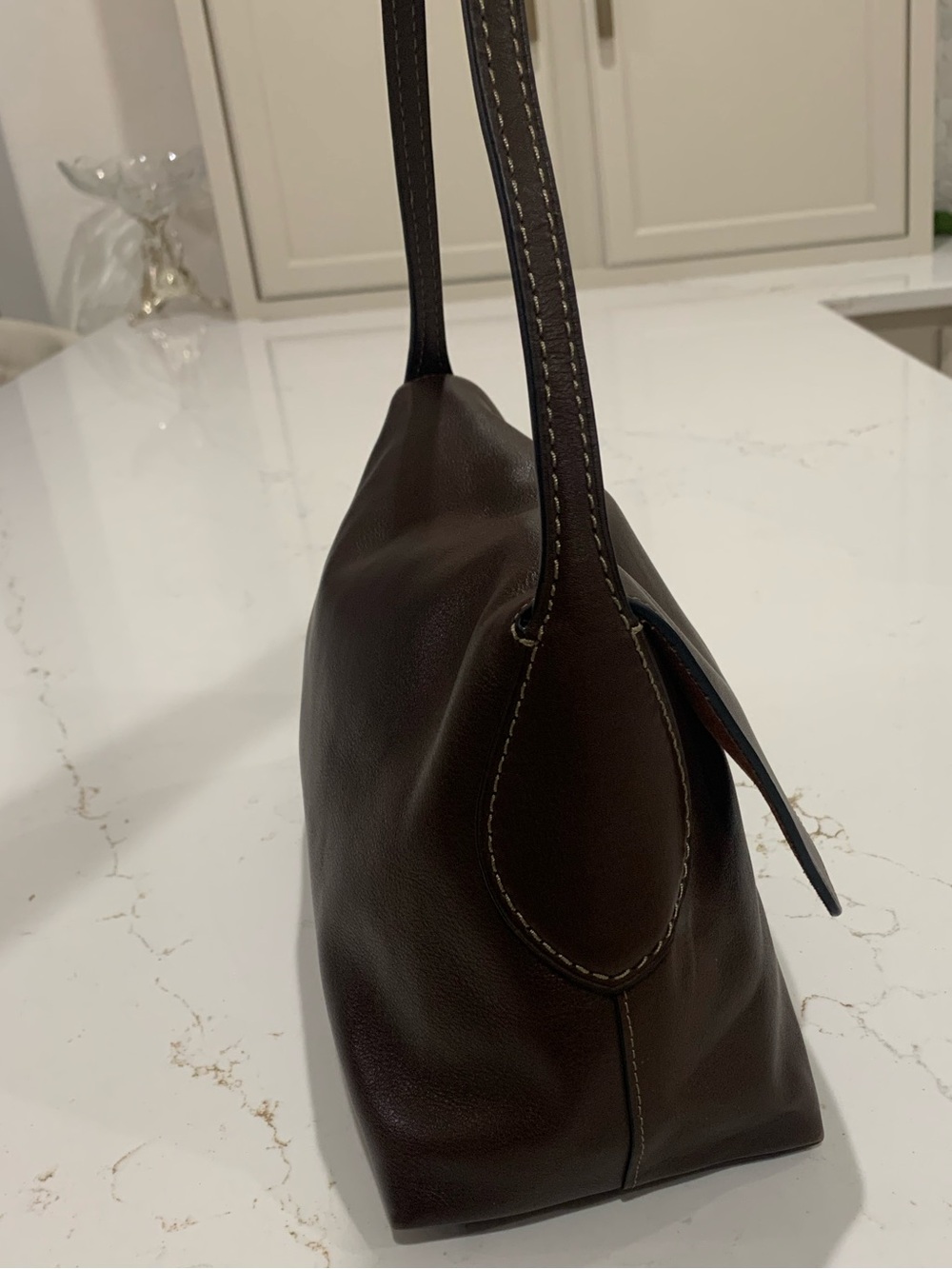 Coach Natural Grain Leather Chelsea Shoulder Bag 30 - Picture 5 of 16